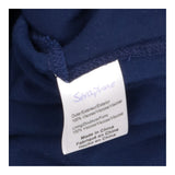 Maternity Dress Blue Velvet Trim Nursing Zip