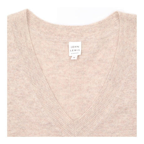 Jumper Taupe Pure Cashmere V-Neck Relaxed Fit