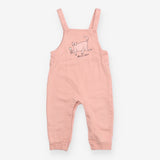 Dungarees Pink Happy Days Cat Applique