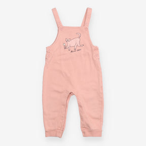 Dungarees Pink Happy Days Cat Applique
