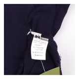 Dress Navy Blue Plunging V-Neck Long Sleeve Ruched