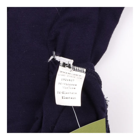 Dress Navy Blue Plunging V-Neck Long Sleeve Ruched