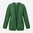Cardigan Forest Green Cotton Longline Open Front