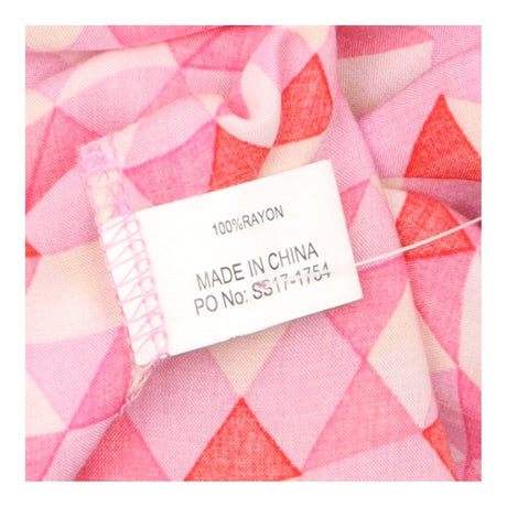 Top Camisole Geometric Print Pink Red