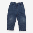Jeans adjustable waist worn knees