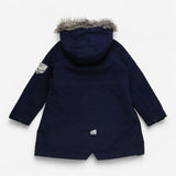 Parka Coat Navy with Metal Toggles
