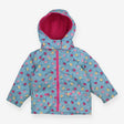 4 in 1 Raincoat Blue Floral with Pink Fleece