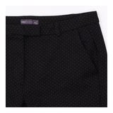 Polka Dot Slim Fit Trousers Black