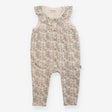 Romper floral frill neck buttons