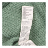  Sage Green Textured Crew Neck Cotton Knit 