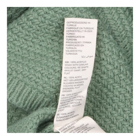  Sage Green Textured Crew Neck Cotton Knit 