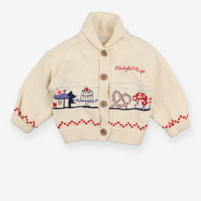 Binky thick knit wonderful things cream cardigan