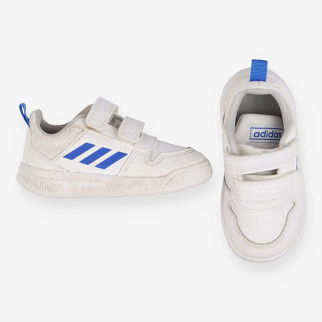 Adidas trainers white with blue stripe