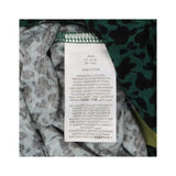 Tiered Dress Crew Neck Green with Black Floral pri