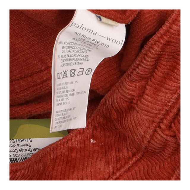 Trousers Rust Orange Corduroy Wide Leg High Waist