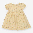 Dress yellow with tulips