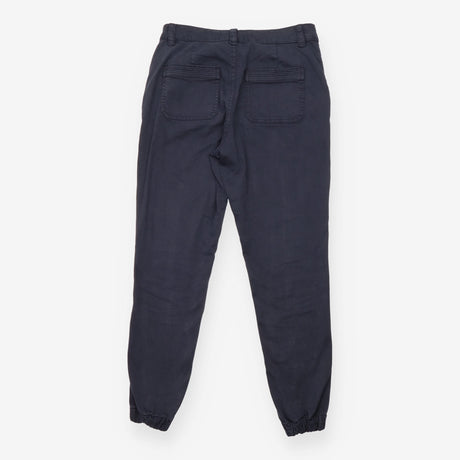 Trousers Tapered Cotton Blend Stretch Navy