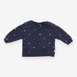 Sweatshirt Long Sleeve Heart Print Navy