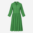 Grass Green Black Polka Dot Rayon Viscose Peter Pa