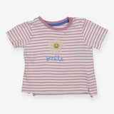T Shirt Lilac and White Strips with Daisy 