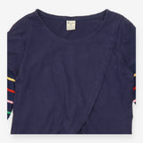 Maternity & Nursing top in navy with striped sleev
