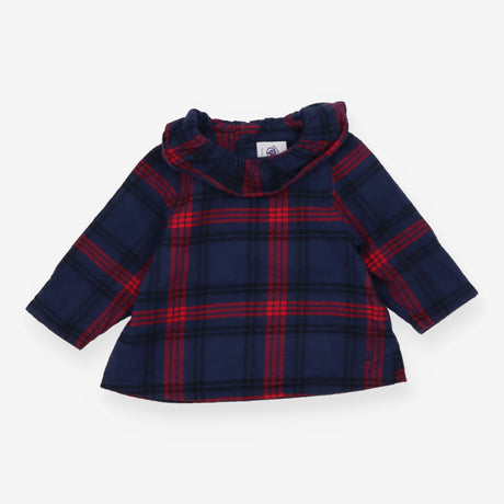 Tunic Collared Blue and Red Tartan