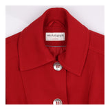Dark Red Belted Tailored Trench Coat