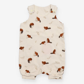 Homemade Dungarees Shortie Cream Beavers
