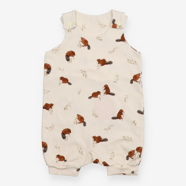 Homemade Dungarees Shortie Cream Beavers