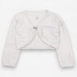 Bolero Cardigan Cream with Brooch Fastening