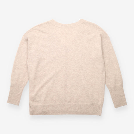 Jumper Taupe Pure Cashmere V-Neck Relaxed Fit