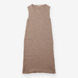 Midi Dress Taupe Pure Cashmere Sleeveless Knit
