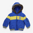 Puffer coat blue and yellow 