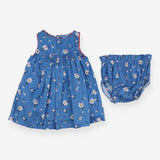 Dress and bloomer floral blue