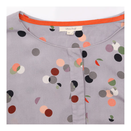 Polka Dot Viscose Long Sleeve Tunic Top