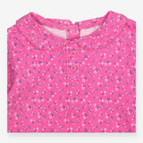 T-Shirt Long Sleeve Collared Pink Floral