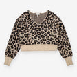 Jumper Leopard Print Mohair Wool Blend V Neck