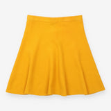 A-Line Skirt Mustard Yellow Flared Knee Length