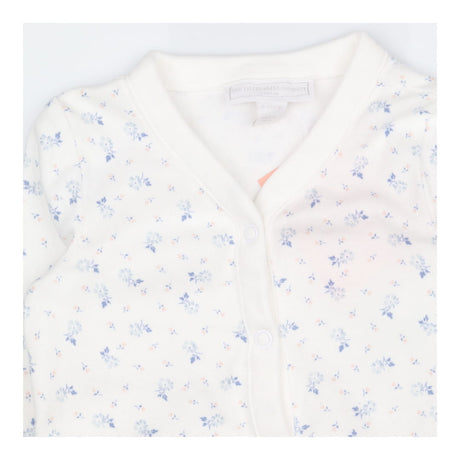 Romper white blue flowers