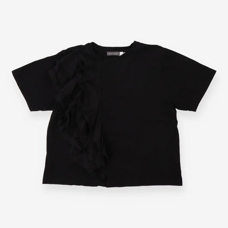 Cotton Frill T-shirt - Black