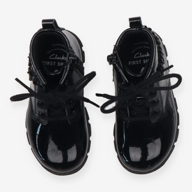 Black Patent Charm Boots