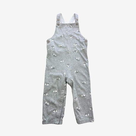 Grey panda jersey dungarees