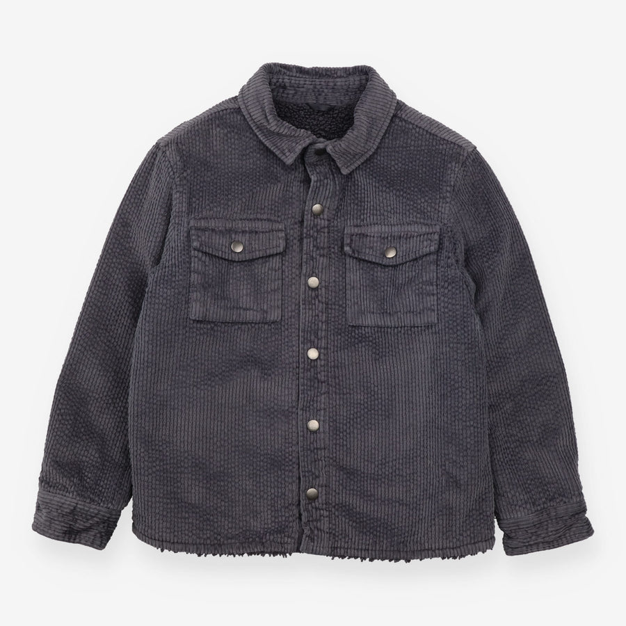 Grey Cord Collared Jacket