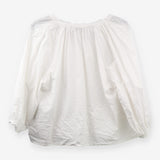 Long‑Sleeve Blouse White Swiss‑Dot