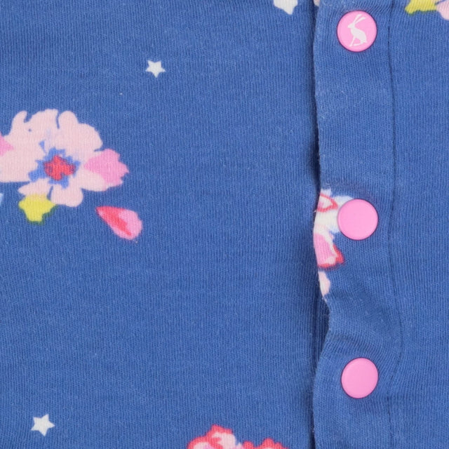 Blue Flower Long Sleeve Dress