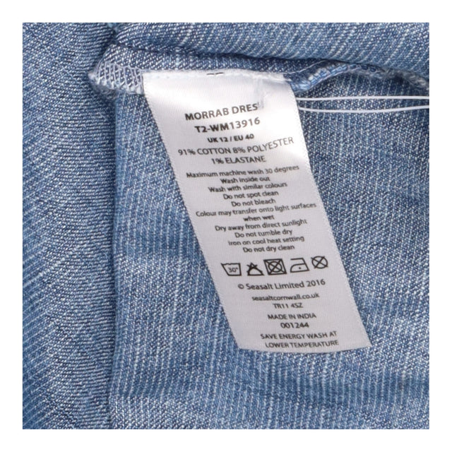 Dress Morrab Blue Denim Cotton Stretch Square Neck