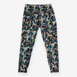 Power Gym Leggings Blue Abstract Floral 7/8 Sculpt