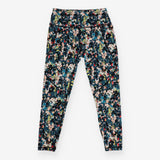 Power Gym Leggings Blue Abstract Floral 7/8 Sculpt