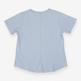Light Blue Slub Organic Cotton T‑Shirt