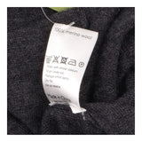Charcoal Grey 100% Merino Wool Fine Knit Open Fron